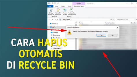 Cara Menghapus File Otomatis Di Recycle Bin Windows Jadwalkan