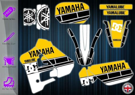 Yamaha Dtr Stickers Dtr Graphics Kit Yamaha Decals Etsy Finland