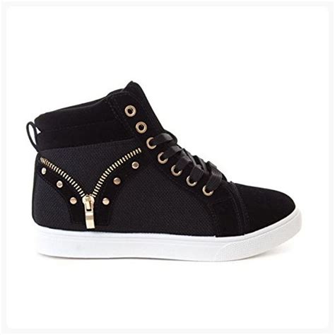 Soho Shoes Womens High Top Casual Fashion Sneaker With V Zipper