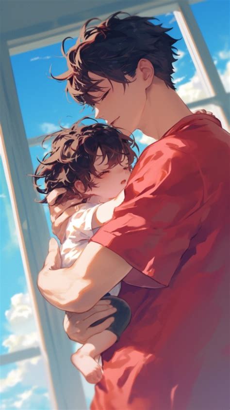 Anime Dads Love Aesthetic Baby Daughter Son Father Kids 300 Photo