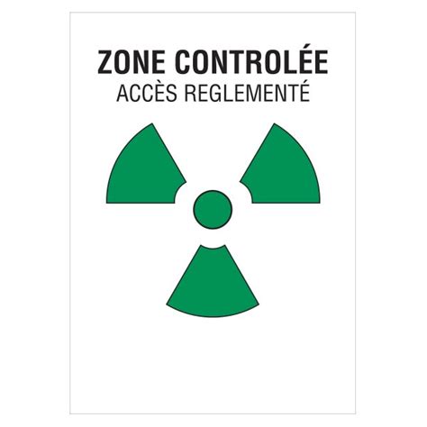 Panneau de sécurité radioactivité zone controlée signa print