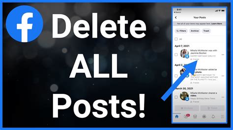 How To Delete All Posts On Facebook Youtube