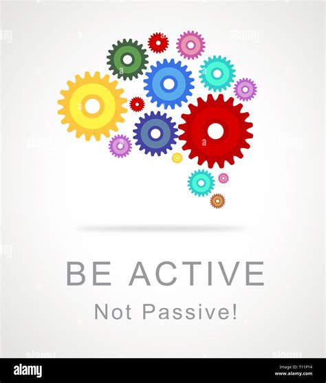 Active Versus Passive Icons Represent Proactive Strategy Or Lazy Passive Concept 3d Illustration