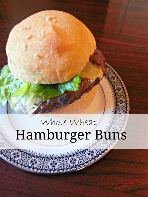 Homemade whole wheat hamburger buns