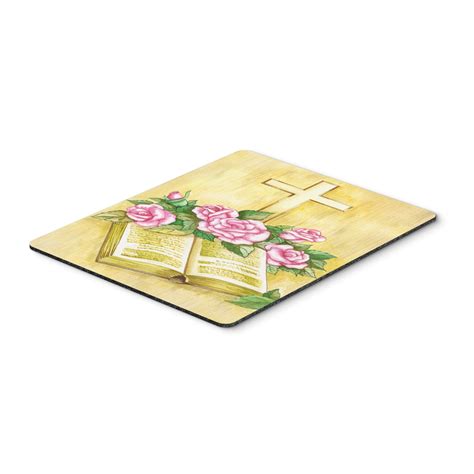 Carolines Treasures APH4072MP Easter Cross And Bible With Roses Mouse Pad Hot Pad Or Trivet