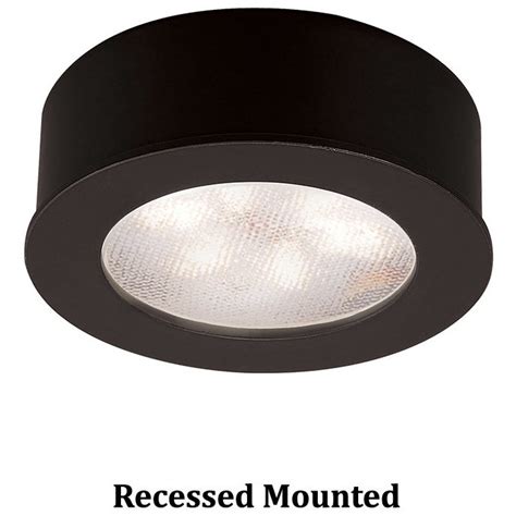 LED Button Light 24 LED 2.25 inch Black Puck Light in 3000K