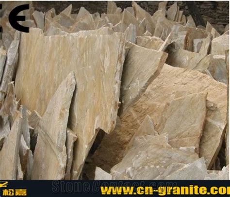 Yellow Random Flagstones China Crazy Paving Stone China Yellow