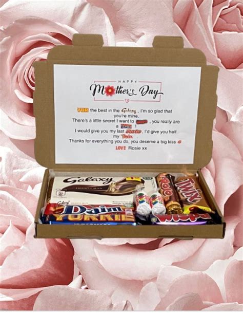 Mothers Day Chocolate Poem Box Mum Nan Auntie Chocolate Etsy Uk