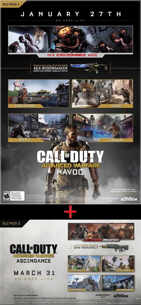 Dlc`s Call Of Duty Advanced Warfare Ascendance Havoc2015 Xbox