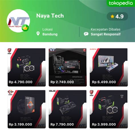 Toko Naya Tech Online Produk Lengkap Harga Terbaik Tokopedia