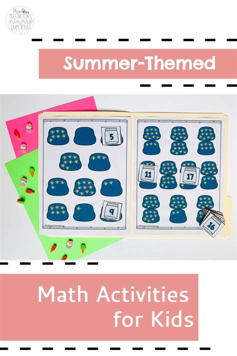 Summer Number Sense Activities For Preschool And Kindergarten Summer