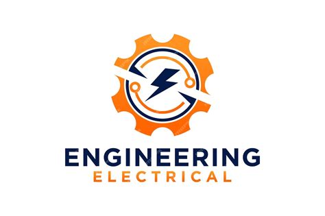 premium vector industrial gear  electric lightning design logo