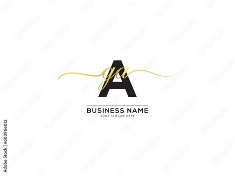 signature aga logo icon unique aga gaa business  letter logo icon