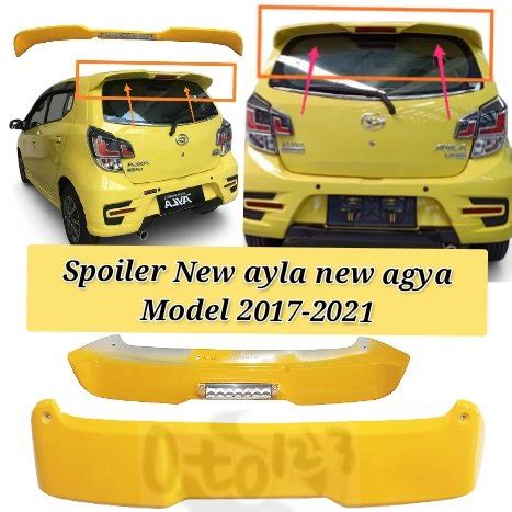 Jual Spoiler New Ayla Dan New Agya Model Di Lapak Oto Acc Bukalapak