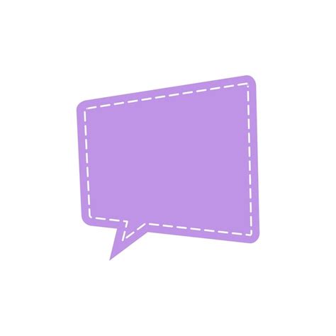 Premium Vector Purple Blank Speech Bubble Vector Template