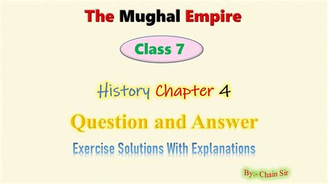 💥answer Key💥class 7 History Chapter 4 The Mughal Empire New Getting Ahead In Social Science