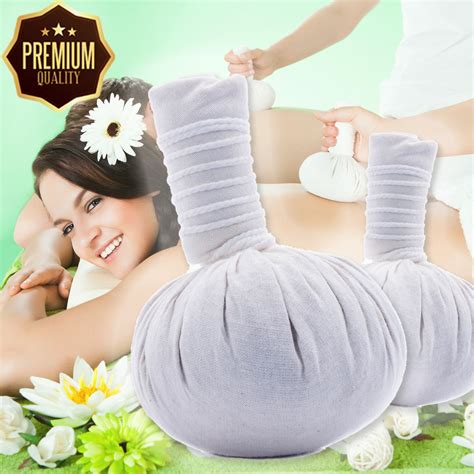 Large Thai Spa Herbal Massage Compress Ball Warm Hot Therapy Luk Pra Decorish Home