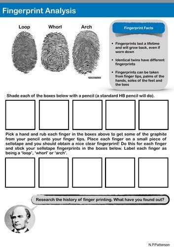 Printable Fingerprint Types For Fingerprint Arch Fingerprint Worksheets