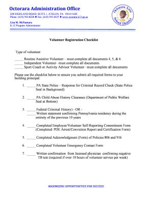 Fillable Online Octorara K Pa Octorara Administration Office