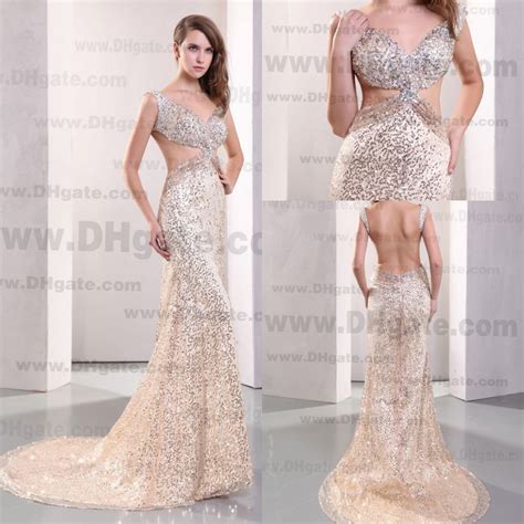 Sexy 2014 Open Back Sequins Rhinestones Mermaid Court Prom Dresses