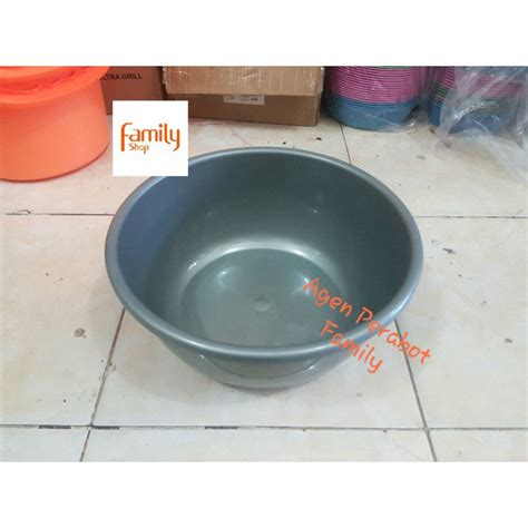 Jual Baskom Abu Besar Bak Plastik Silver Large Ember Air Baskom