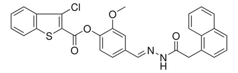 2 METHOXY 4 E 1 NAPHTHYLACETYL HYDRAZONO METHYL PHENYL 3 CHLORO 1