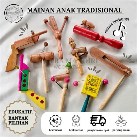 Jual Mainan Tradisional Mainan Anak Kayu Berbunyi Mainan Anak