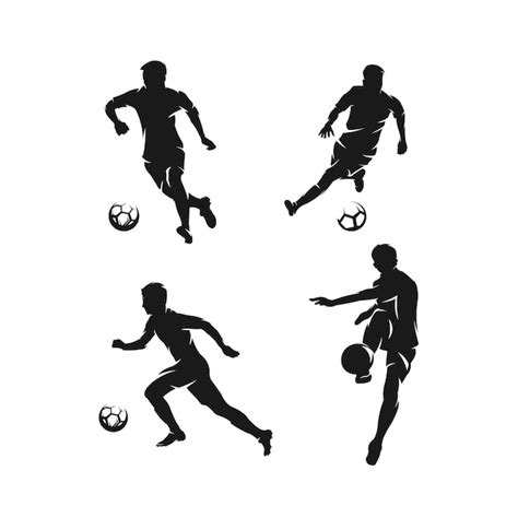 Premium Vector Football Player Silhouette Logo Vector