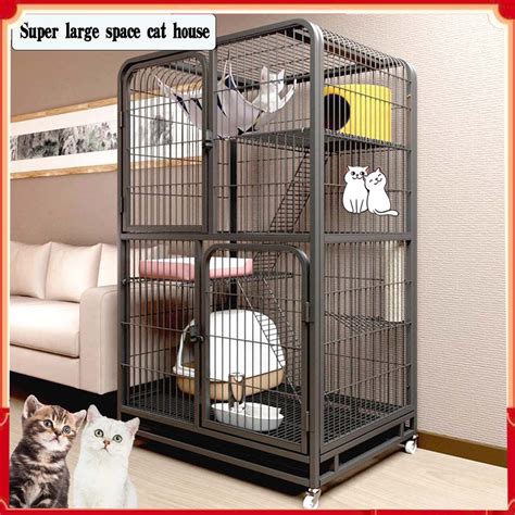 Cat Cage Large Sangkar Kucing Besar Tingkat Level Pets Cages Cat