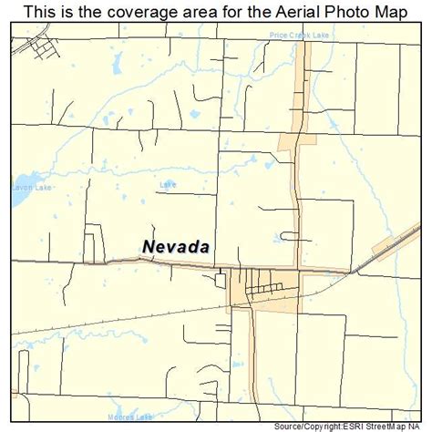 Aerial Photography Map of Nevada, TX Texas