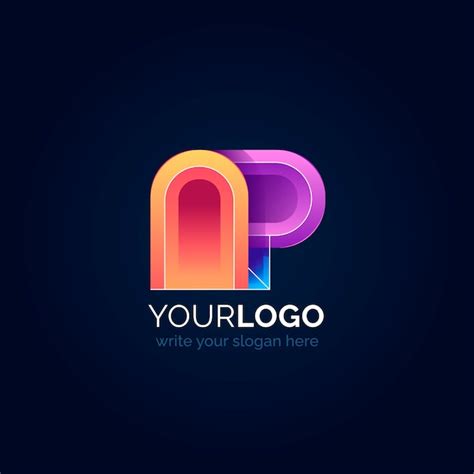 Logotipo De Monograma Ap Degradado Vector Gratis