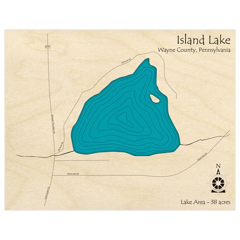 Island Lake Custom Laser Cut Art Lake Art Llc