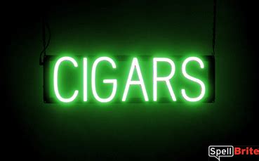 Cigars Sign SpellBrite LED Neon Cigar Signs For Smoke Shops