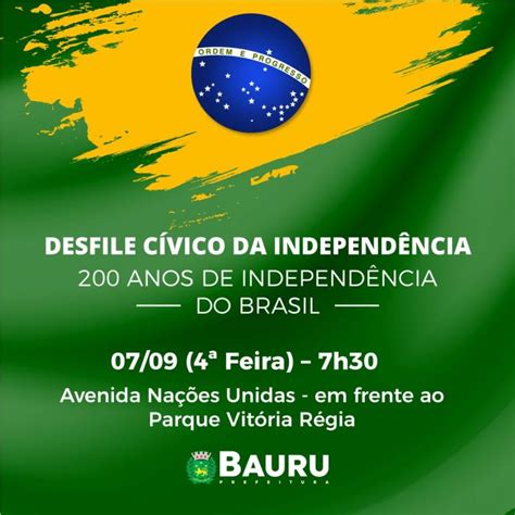 Desfile Cívico De 7 De Setembro Vai Marcar Os 200 Anos Da Independência