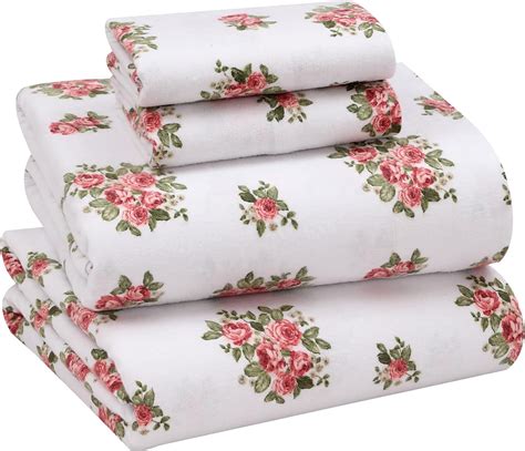 Ruvanti Flannel Sheets Full Size Cotton Brushed Flannel Bed