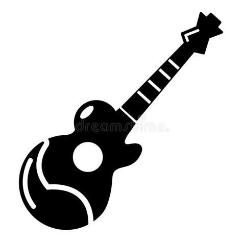 Icono De La Guitarra Ac Stica Estilo De La Historieta Ilustraci N Del