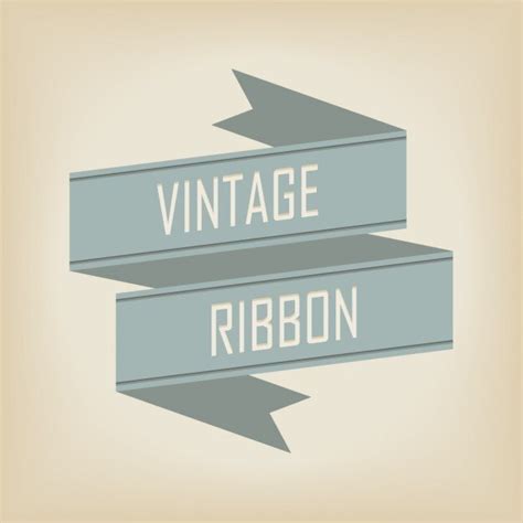 Conception De Ruban Vintage Vecteur Gratuite