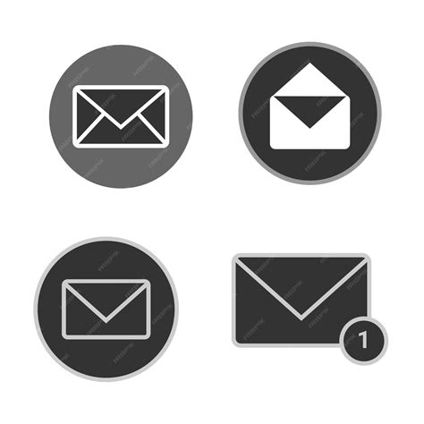 Premium Vector Mail Icon Black And White Vector Icon Design