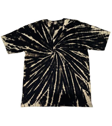 Tie Dye Black And Cream T Shirt Hurly Burly Hurly Burly