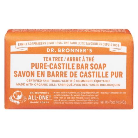 Dr Bronner S Pure Castile Bar Soap Tea Tree Save On Foods