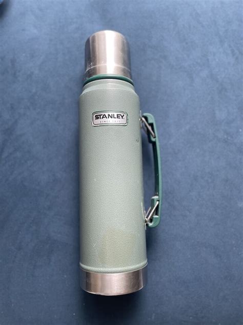 Vintage Stanley Thermos Aladdin Metal Green Retro Vacuum Bottle Quart