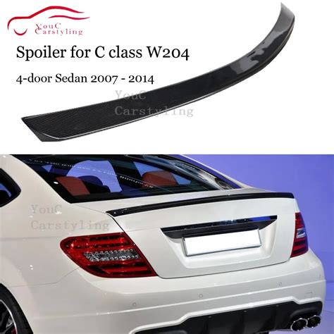 W204 Carbon Fiber Spoiler C74 Amg Rt R V Style Rear Trunk Boot