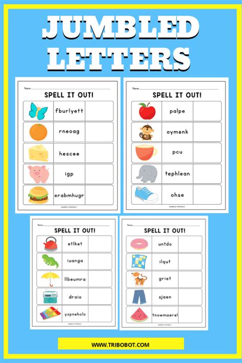 Jumbled Words Kids Worksheet Tribobot X Mom Nessly