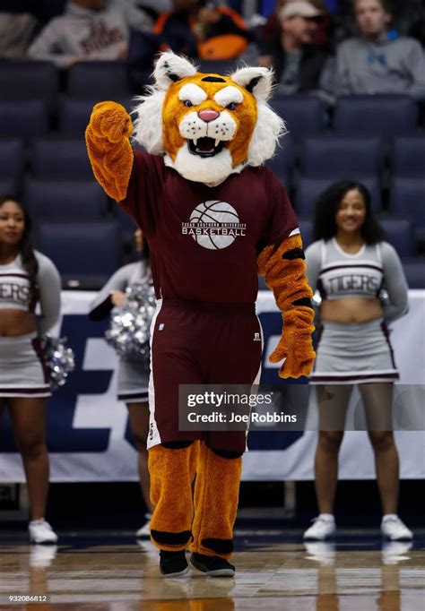 The Texas Southern Tigers mascot performs during the First Four game ...