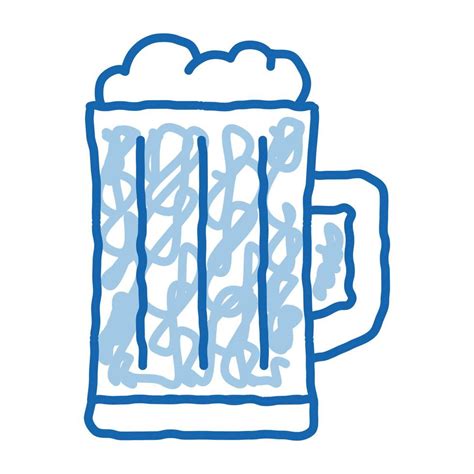 Foamy Beer Cup doodle icon hand drawn illustration 18011650 Vector Art ...