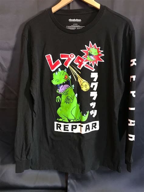 Nickelodeon Rugrats Reptar Long Sleeve T Shirt Size L Gem