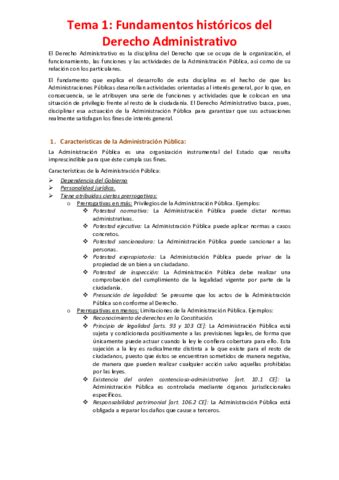 Tema 1 Fundamentos Historicos Del Derecho Administrativo Pdf