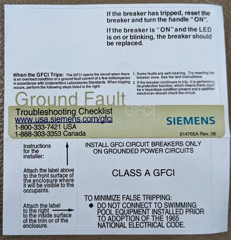 Electrical Gfci Breaker Sticker Home Improvement Stack Exchange
