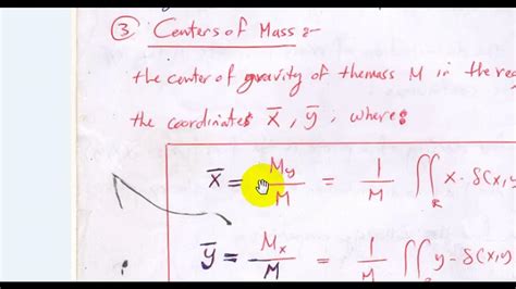 Mass And Moments Double Integrals Part 1 Youtube