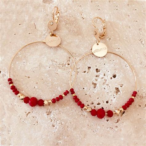 Boucles D Oreille Chlo Rouge Gwapita